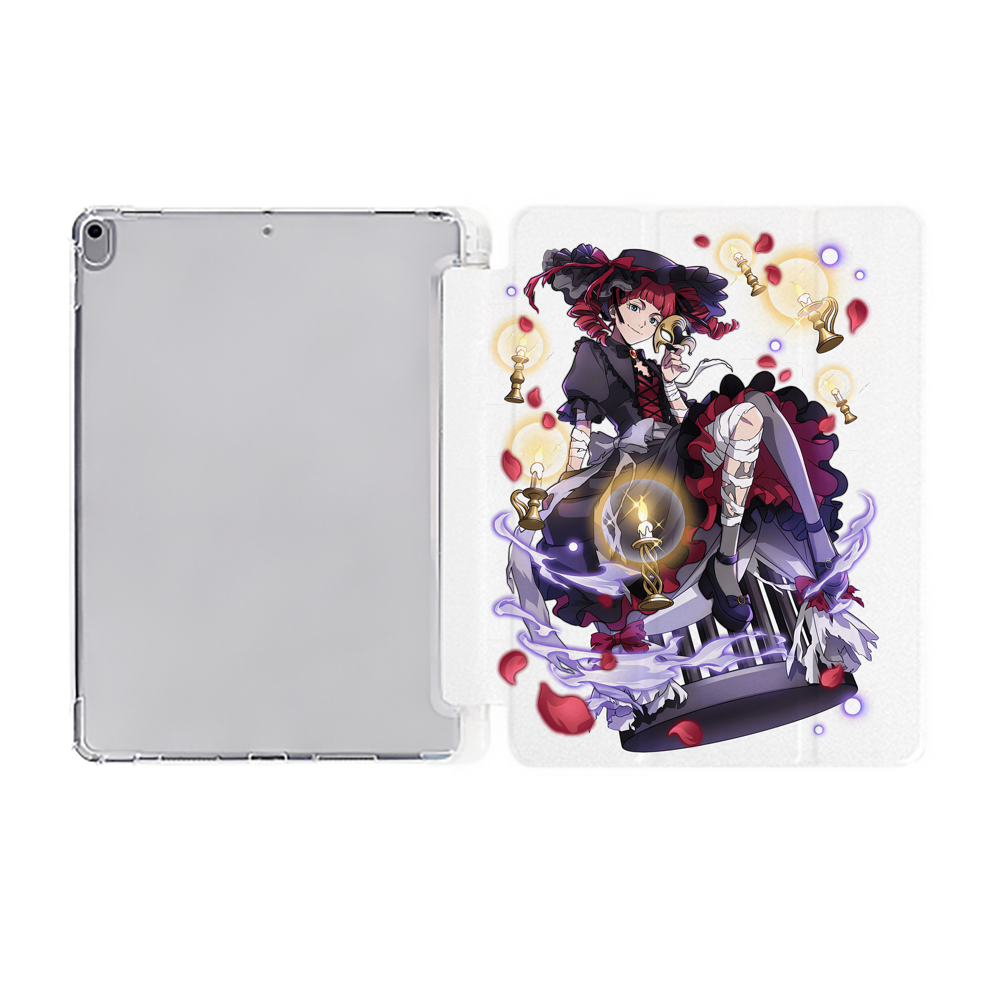 （画像用） 文豪ストレイドッグス Bungo Stray Dogs IPad ケース ペン収納付き 三つ折りスタンド PUレザー×シリコン 対応機種9.5/10.5/10.9インチ